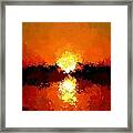 Abstract Sunset On The Sea Framed Print