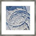 Abstract With Blue Shadows Framed Print