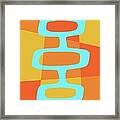 Abstract With Turquoise Pods 3 Framed Print