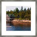 Acadia Fishing Village Framed Print