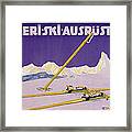 Advertisement For Skiing In Austria Framed Print