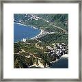 Aerial  Of Acapulco Bay Mexico From Both Sides Framed Print