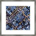 Aerial Shots Of Buildings And Rooftops. Framed Print