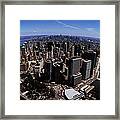 Aerial View Of A City, New York City Framed Print