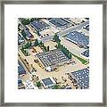 Aerial View Of A Crowded Industry Zone Framed Print