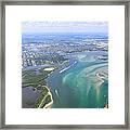 Aerial View Of Eastern South Florida Coastline Framed Print