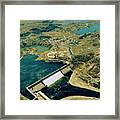 Aerial View Of Grand Coulee Dam Framed Print