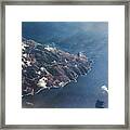 Aerial View Of The Greece Coastline Framed Print