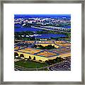 Aerial View Of The Pentagon At Dusk Framed Print