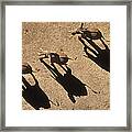 African Elephant Shadows Framed Print