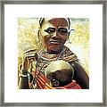 African Mother And Child Framed Print