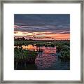 African River Sunrise Framed Print