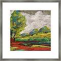 Afternoon Clouds Building Framed Print