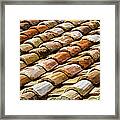 Aged Terracotta Roof Tiles Framed Print