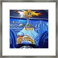 Airbrush Magic - Wizard Merlin On A Motorcycle Framed Print