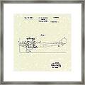 Airplane 1924 Patent Art Framed Print