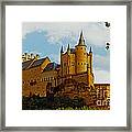 Alcazar Castle In Segovia Spain Framed Print