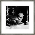 Alfred Hitchcock Looking At The Camera Framed Print