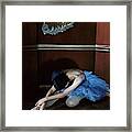 Alicia Markova In A Blue Tutu Framed Print