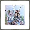 Alien Boy And His Best Friend Framed Print