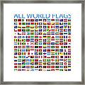 All World Flags - Vector Icon Set Framed Print