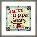 Allie's Ice Cream Framed Print