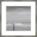 Alone By The Sea Framed Print