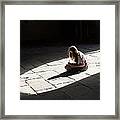 Alone In A Pool Of Light Framed Print