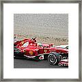 Alonso In His Ferrari Framed Print