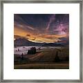 Alpe Di Siusi At Night Framed Print