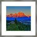 Alpenglow Across The Valley Framed Print