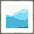 Alps In Blue Framed Print