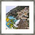 Amalfi Coast Town Framed Print