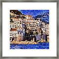 Amalfi Town In Italy Framed Print