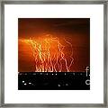 Amazing Lightning Cluster Framed Print