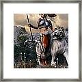 Amazon And White Tiger Framed Print