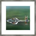 American Alligator And Butterfly Framed Print