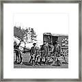 American Civil War, Union Mail Wagon Framed Print
