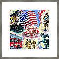 American Firefighters Framed Print