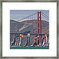 Americas Cup Catamarans At The Golden Gate Framed Print