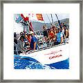 Americas Cup Racing At St. Martin Framed Print