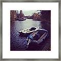 #amsterdam #holland #canal #water #boat Framed Print
