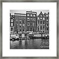 Amsterdam In Black And White Framed Print