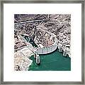 An Aerial View Of The Hoover Dam Framed Print