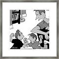 An Angry Father Tells His Two Misbehaving Sons Framed Print