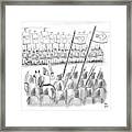 An Army Lines Up For Battle Framed Print