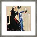 An Illustration Of A Young Woman For Vogue Framed Print
