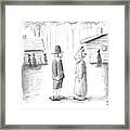 An Indian Chief Speaks To A Pilgrim Framed Print