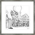 An Octopus Or Squid Lays On A Psychiatrist Or Framed Print