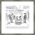 An Old Western Cowboy Speaks To Other Cowboys Framed Print